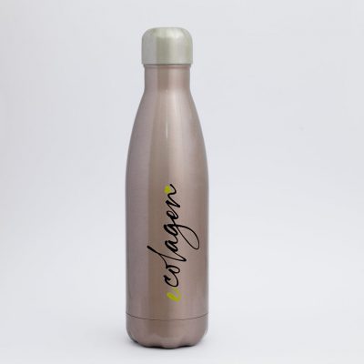 Botella térmica Ecolagen color rosa metalizado
